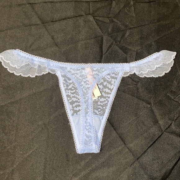 Victorias Secret Light Blue Lace w/ Ruffle Size Medium New W Tag FREE SHIPPING - Picture 6 of 6